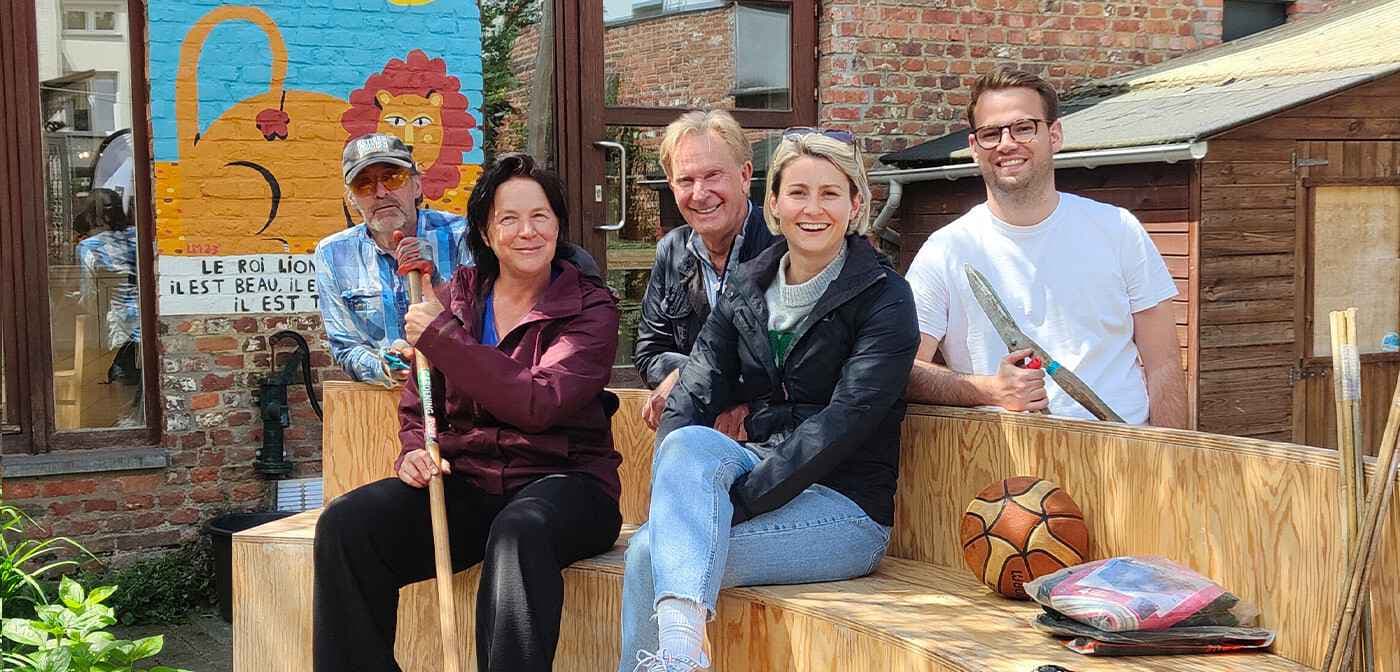 groepsfoto bij de ruimtevaart